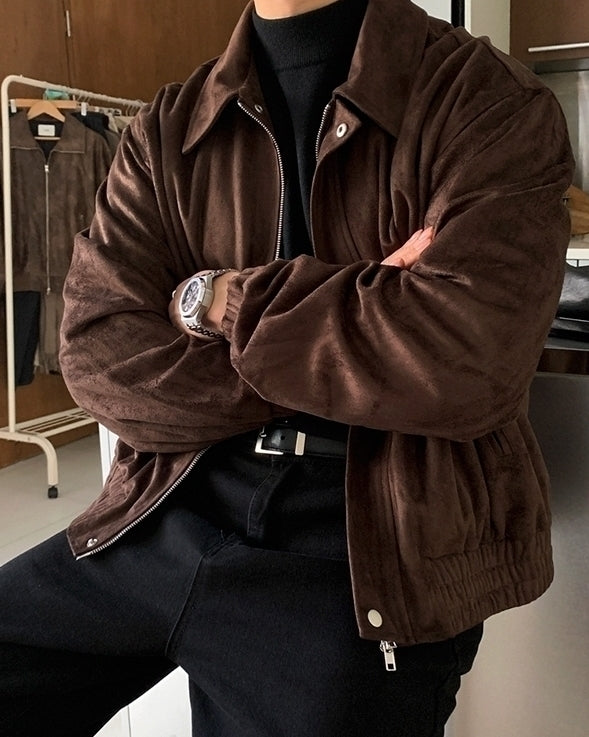 Faux Collar Short Jacket