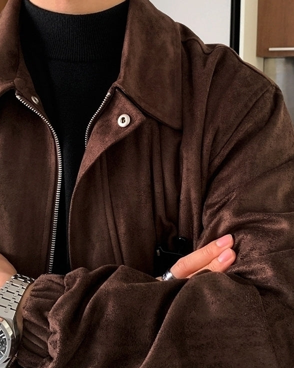 Faux Collar Short Jacket