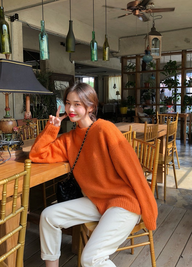 Orange Knitted Sweater