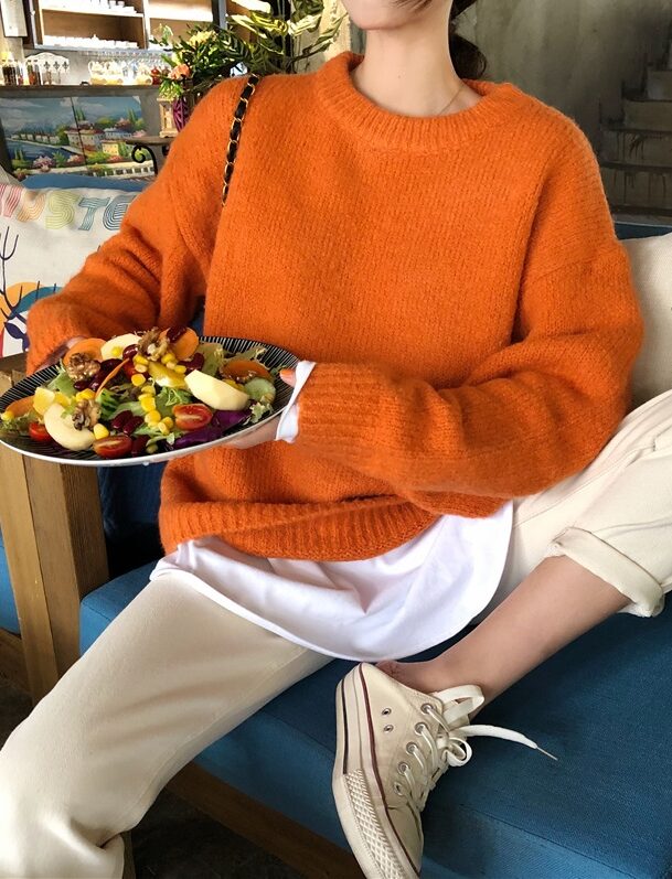 Orange Knitted Sweater