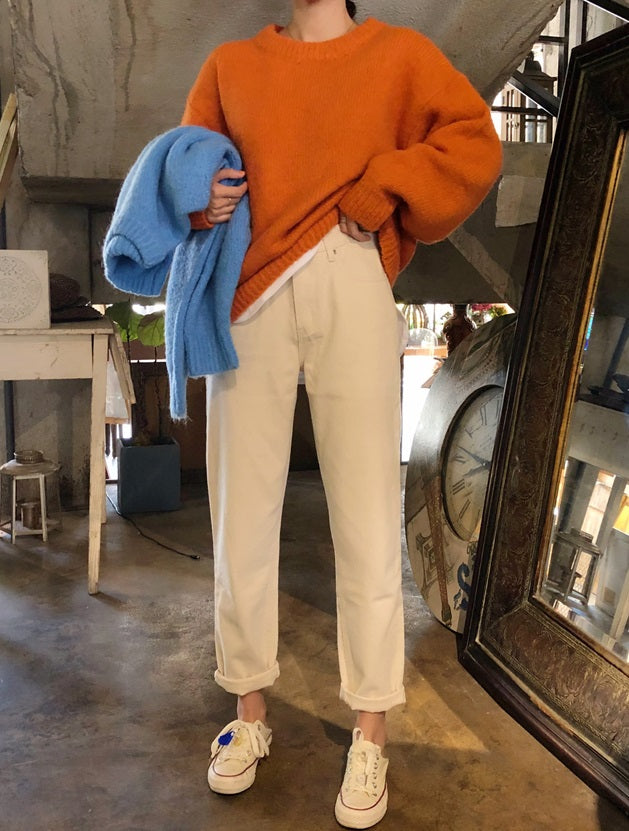 Orange Knitted Sweater