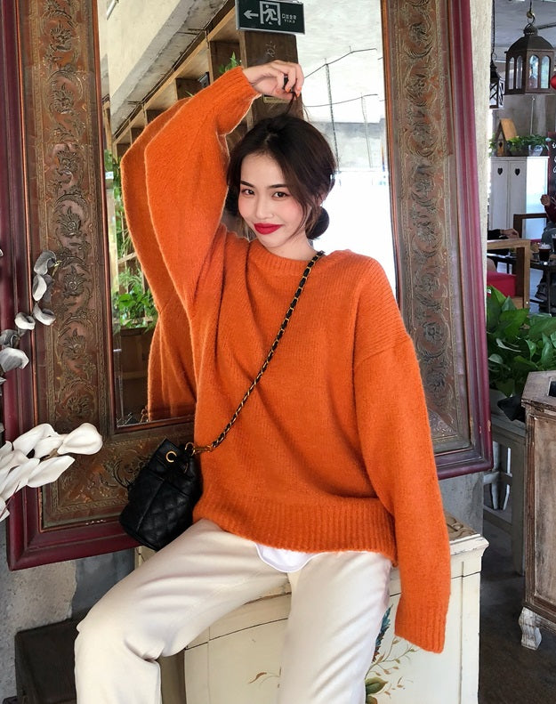 Orange Knitted Sweater