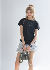 Fitted Short Sleeve Crop Top