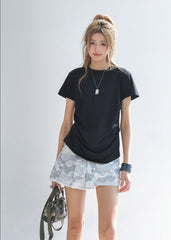Fitted Short Sleeve Crop Top