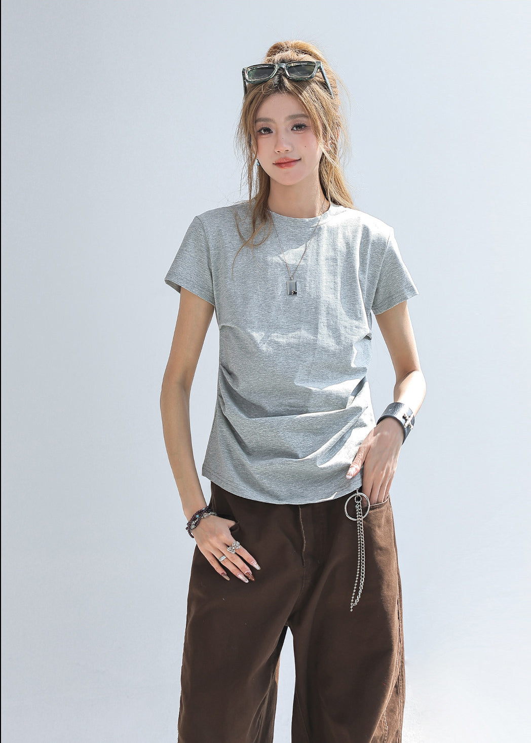 Fitted Short Sleeve Crop Top