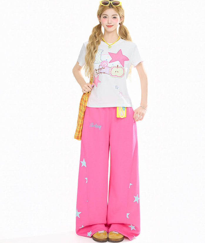 Flare Patchwork Casual Pants