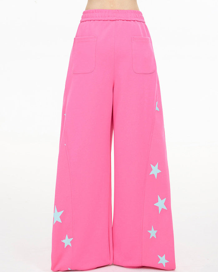 Flare Patchwork Casual Pants