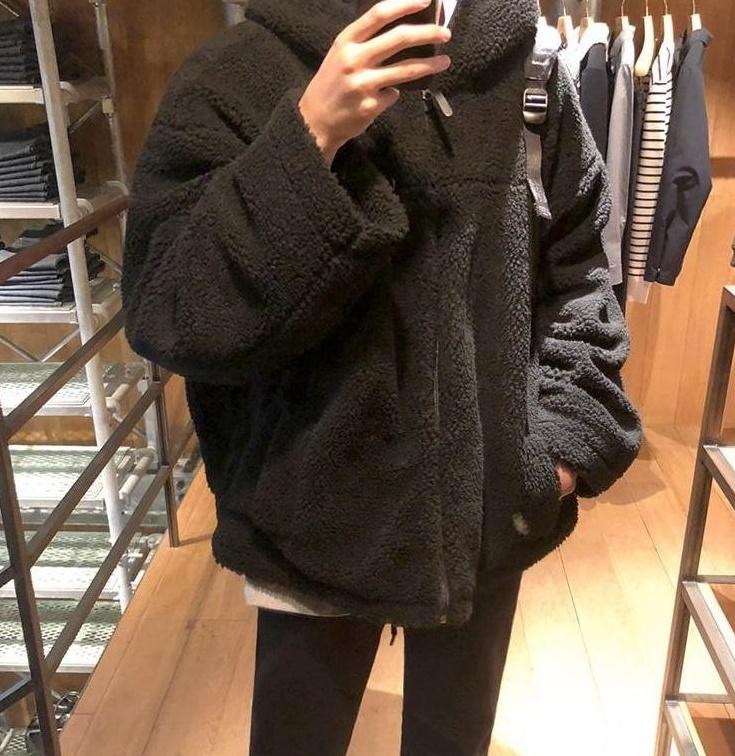 Fleece Lined Oversized Jacket Trendy Style