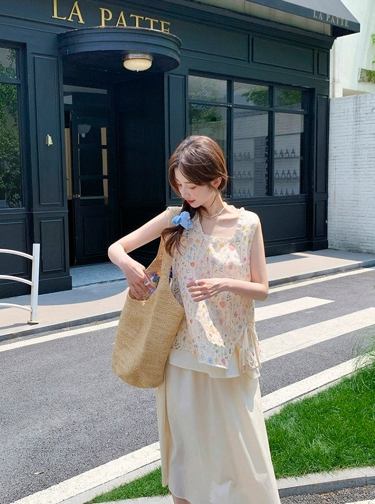 Floral Camisole Skirt Set Summer Vacation Outfit