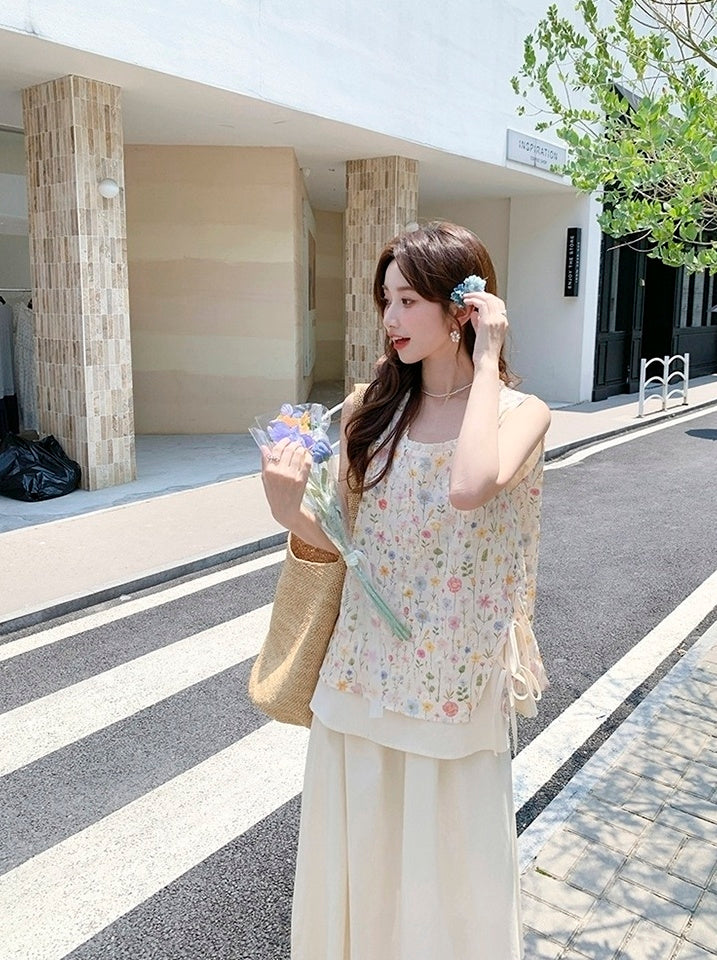 Floral Camisole Skirt Set Summer Vacation Outfit