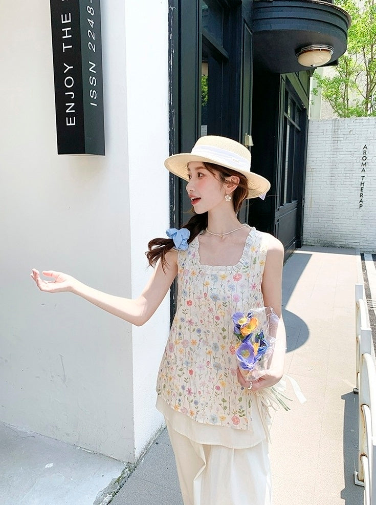 Floral Camisole Skirt Set Summer Vacation Outfit