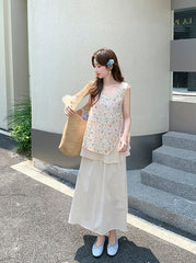 Floral Camisole Skirt Set Summer Vacation Outfit
