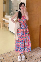 Floral Chiffon Cardigan Dress Set