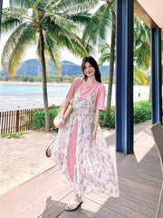 Floral Dress And T Shirt Set Summer Collection
