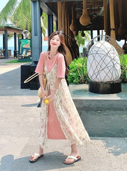 Floral Dress And T Shirt Set Summer Collection