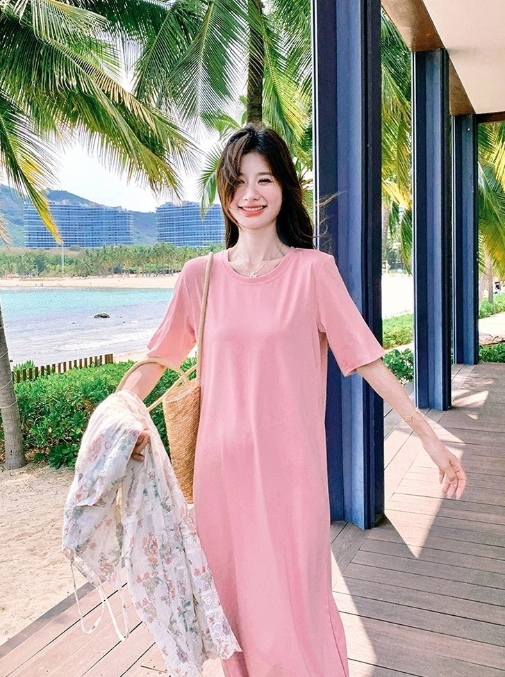 Floral Dress And T Shirt Set Summer Collection
