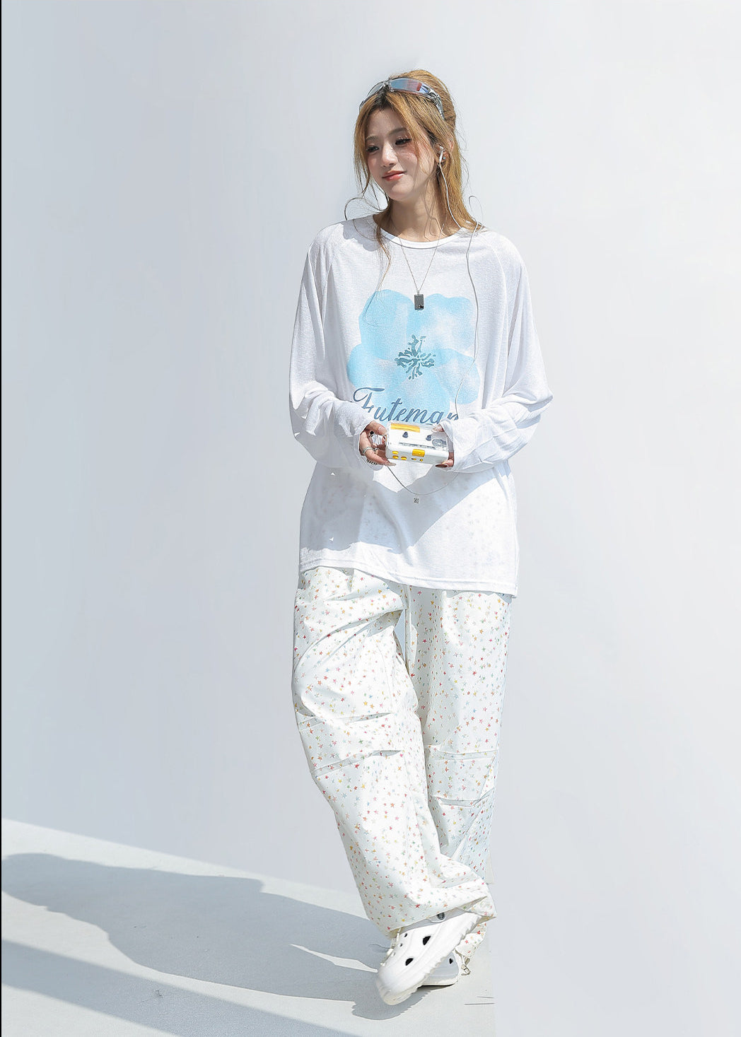 Floral Print Sun Protection Blouse