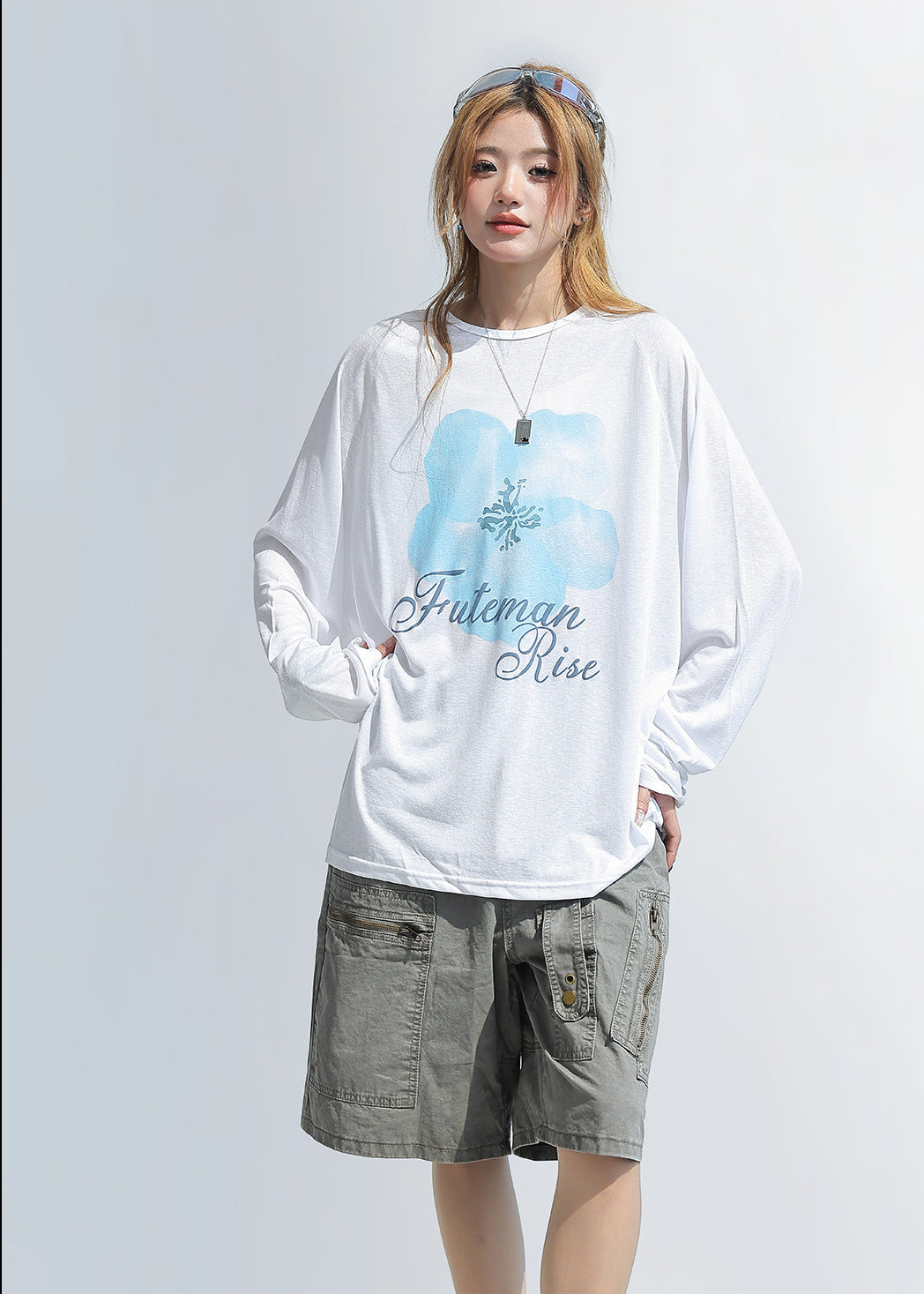 Floral Print Sun Protection Blouse