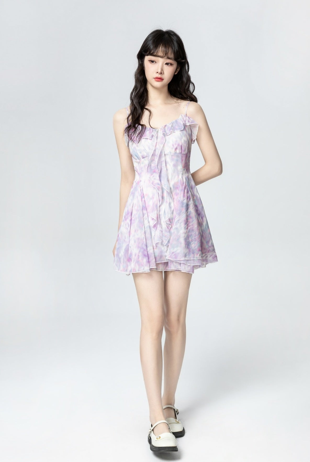 Floral Purple Sleeveless Summer Dress