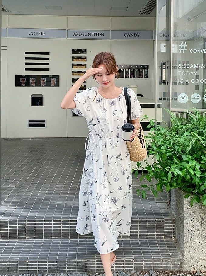 Floral Vintage Midi Dress With Elegant A Line Style