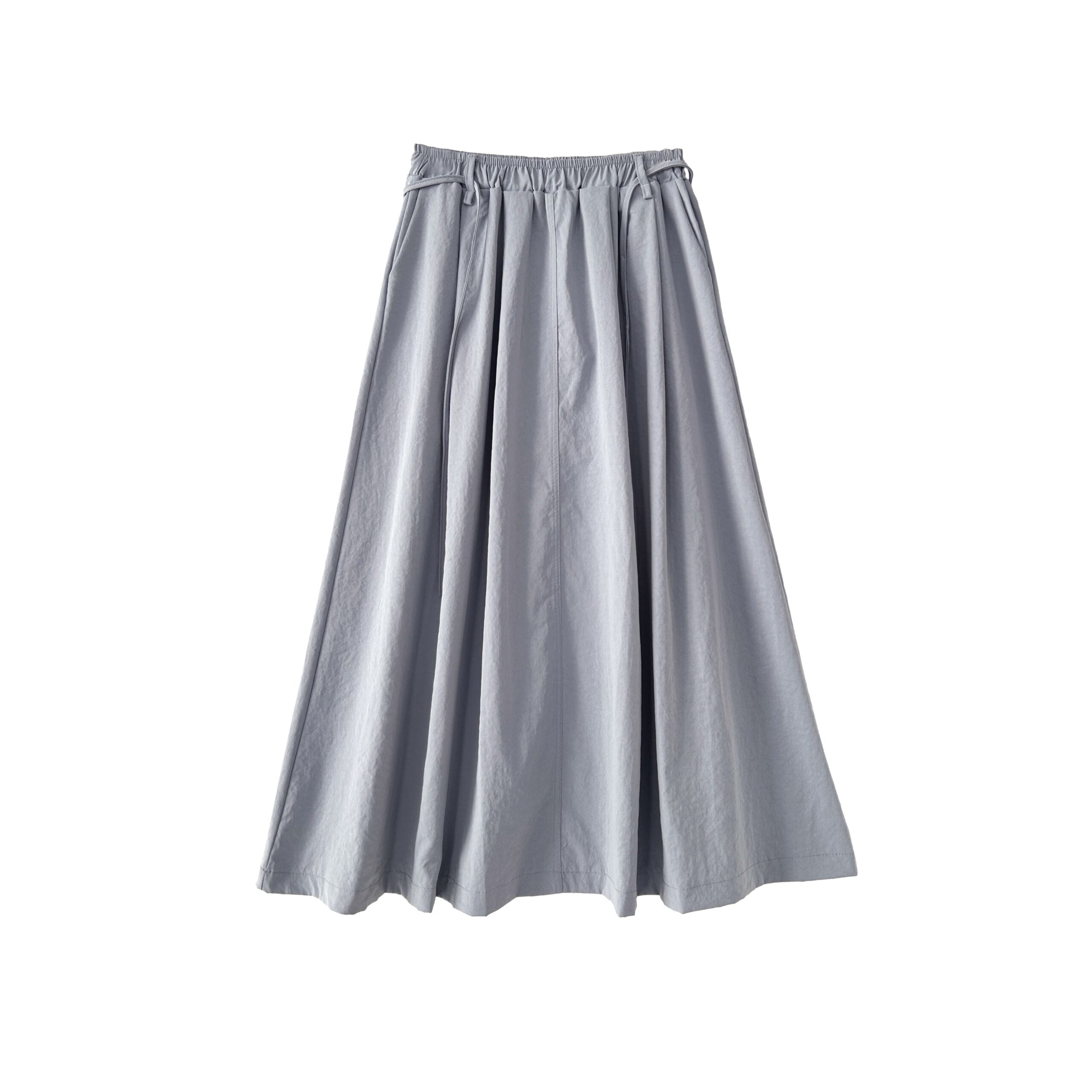 Flowy Black A Line Midi Skirt