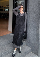 French Chic Hollow Out Cover Up Dress Two Piece Set