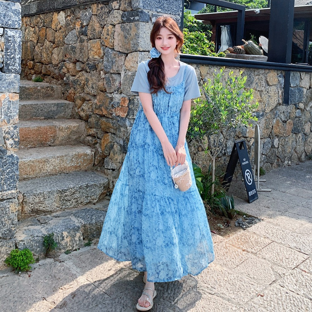 French Floral Sundress Vacation Set