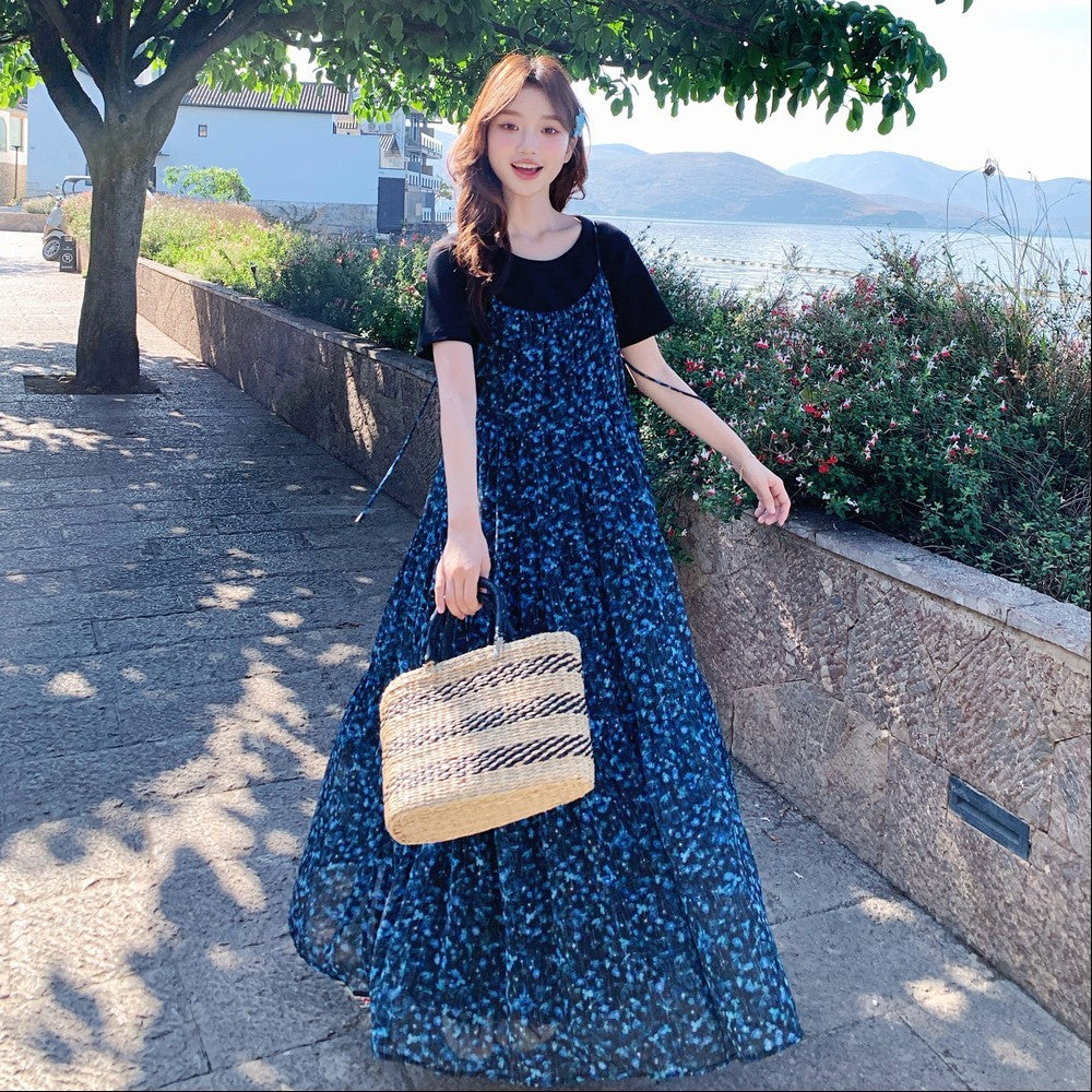 French Floral Sundress Vacation Set