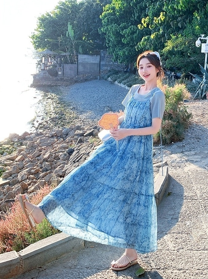 French Floral Sundress Vacation Set