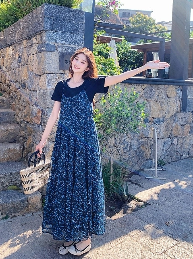French Floral Sundress Vacation Set