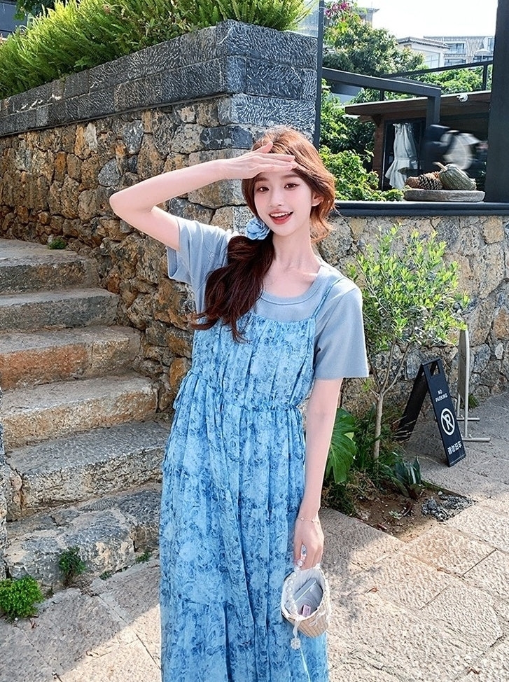 French Floral Sundress Vacation Set