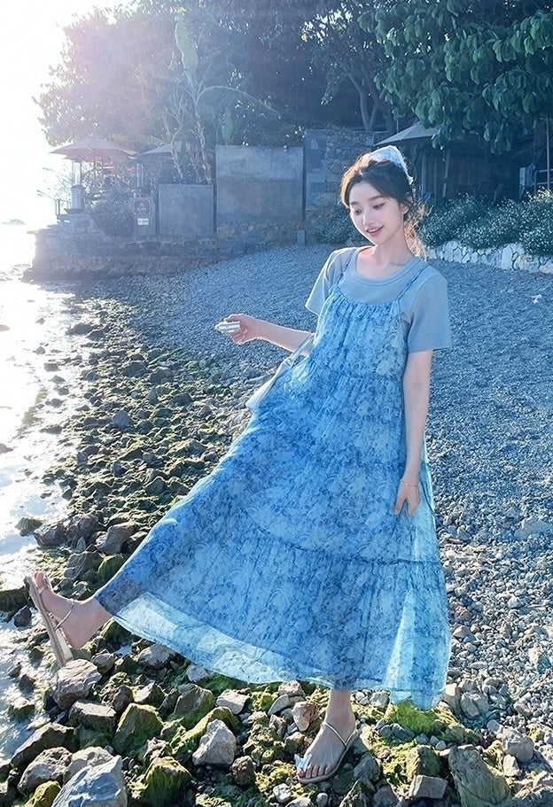 French Floral Sundress Vacation Set