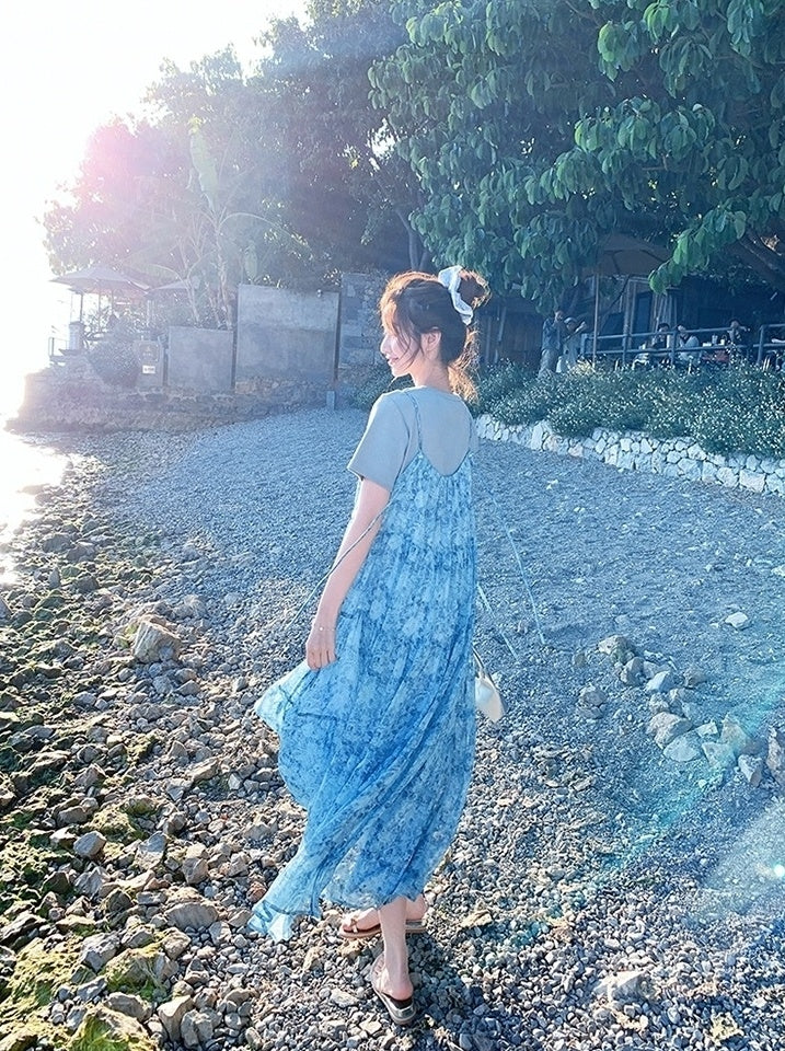 French Floral Sundress Vacation Set