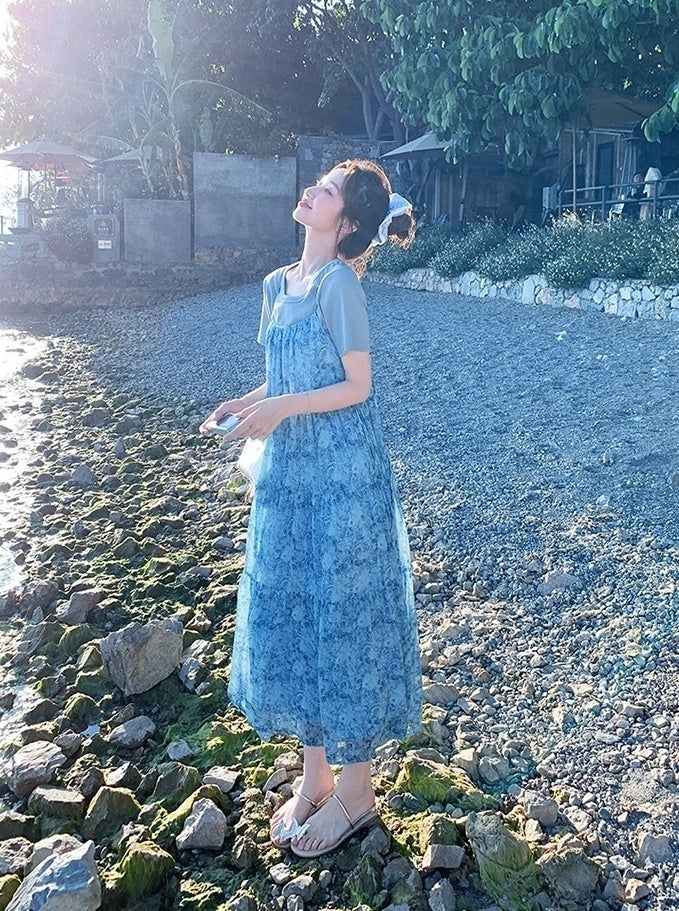 French Floral Sundress Vacation Set