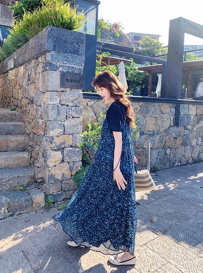 French Floral Sundress Vacation Set