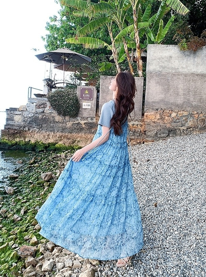 French Floral Sundress Vacation Set