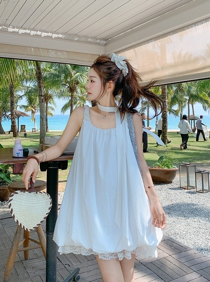 French Lace Patchwork Sweet Floral Dress