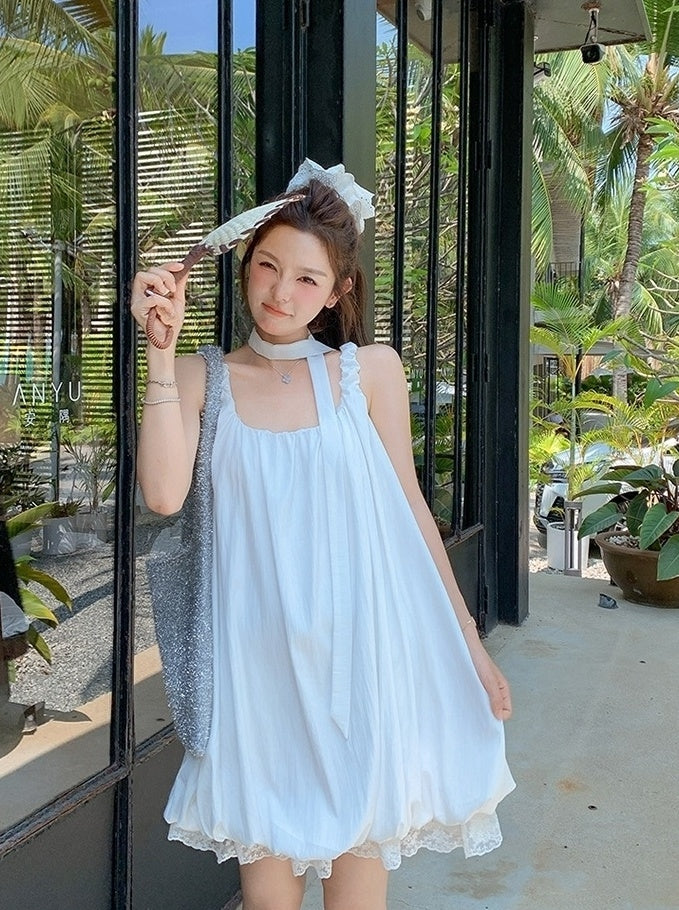 French Lace Patchwork Sweet Floral Dress
