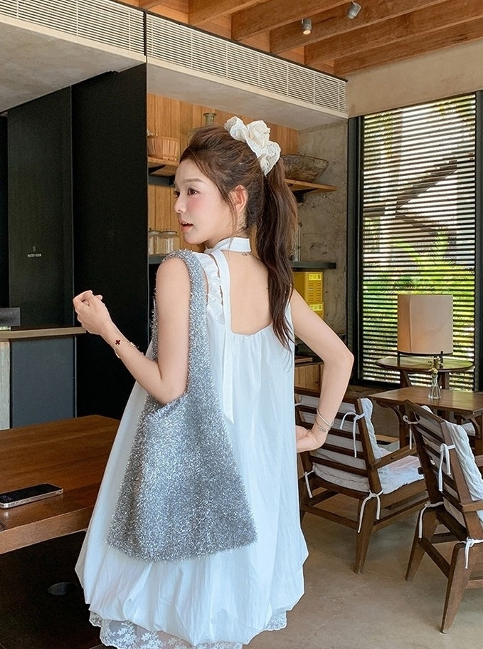 French Lace Patchwork Sweet Floral Dress