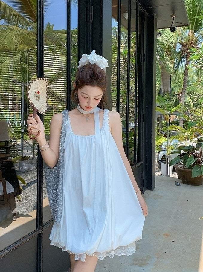 French Lace Patchwork Sweet Floral Dress