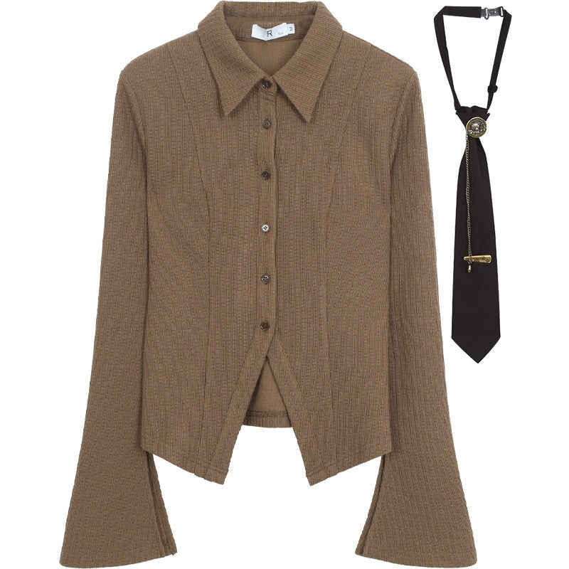 Girly Style Long Sleeve Knit Shirt Top