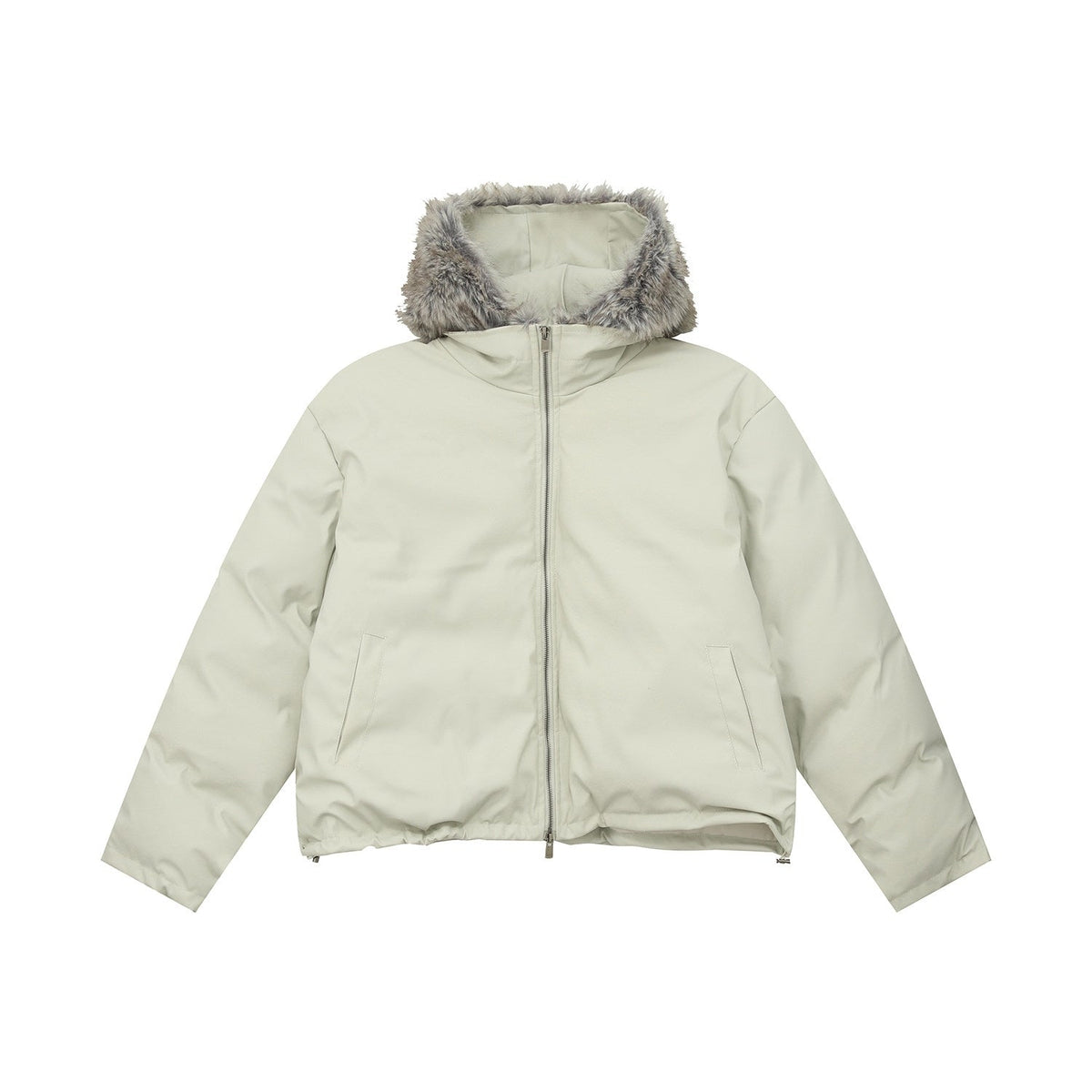 Fur Collar Hooded Short Winter Jacket