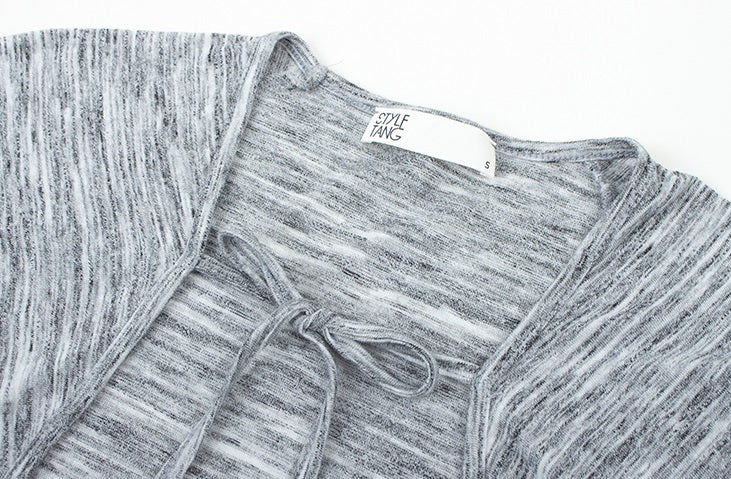 Grey Variegated Cardigan