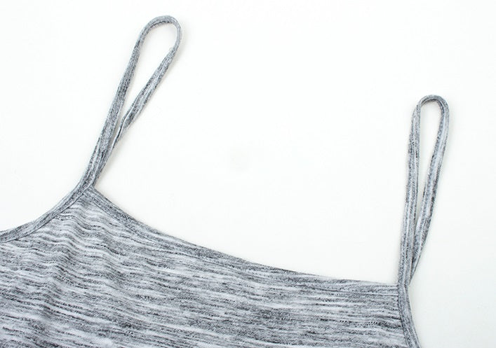 Grey Variegated Sling Dress