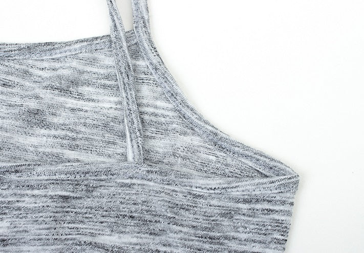 Grey Variegated Sling Dress