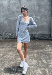 Grey Variegated Sling Dress