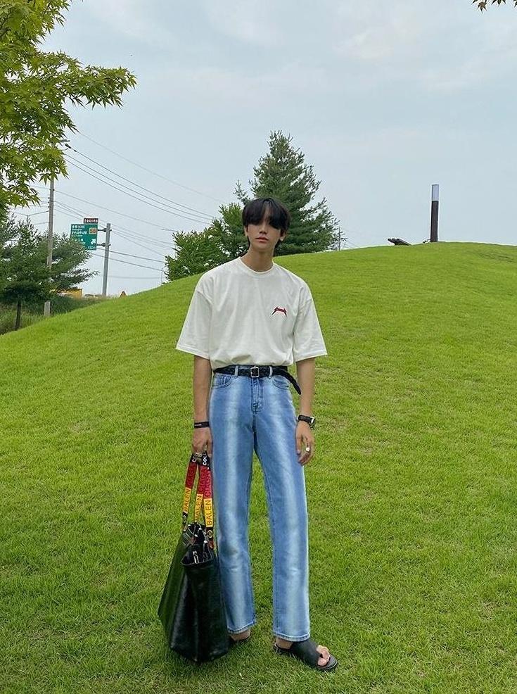 Gradient Loose Straight Trendy Denim Pants