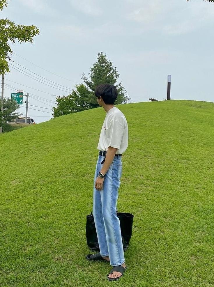Gradient Loose Straight Trendy Denim Pants
