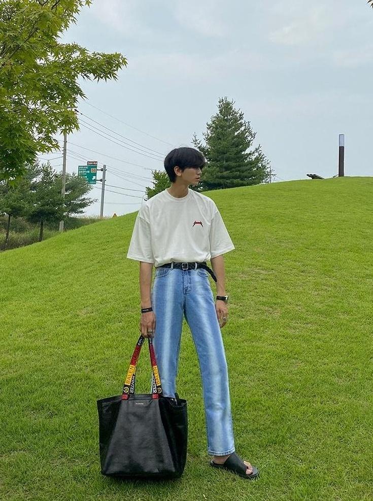 Gradient Loose Straight Trendy Denim Pants