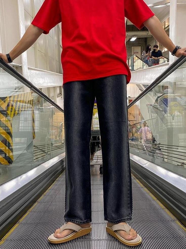 Gradient Loose Straight Trendy Denim Pants
